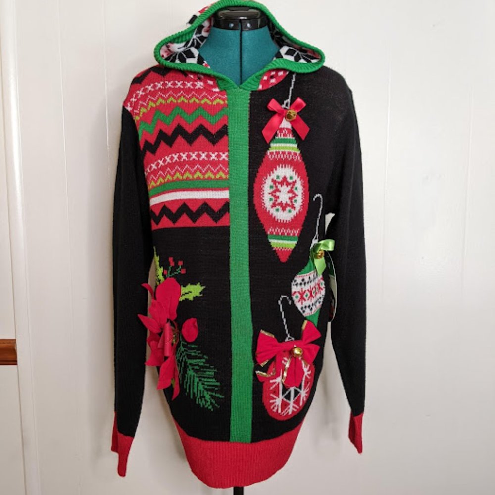 Amscan Women's Christmas Hooded Sweater. Size S/M.